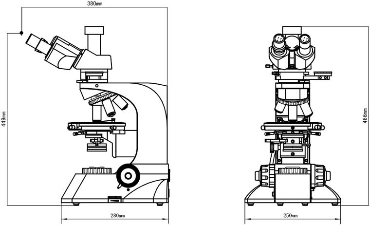 Video Microscope XPL-3200 Dimension