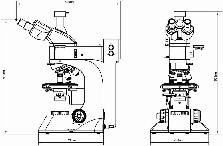 Video Microscope XPL-3230 Dimension