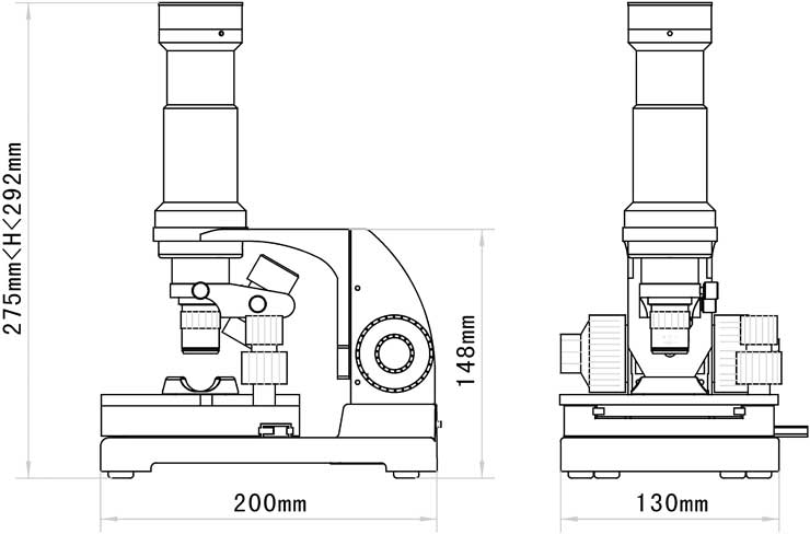 Video Microscope MC-980 Dimension